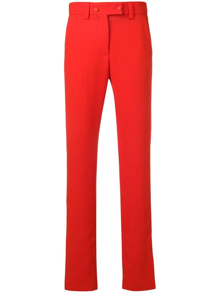 Msgm Side Stripe Detail Trousers - Red