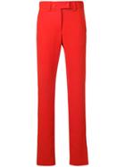Msgm Side Stripe Detail Trousers - Red