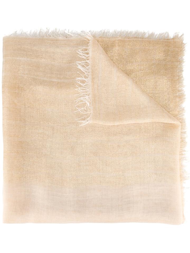 Faliero Sarti Woven Iridescent Scarf, Women's, Nude/neutrals, Modal/cupro/silk/polyester