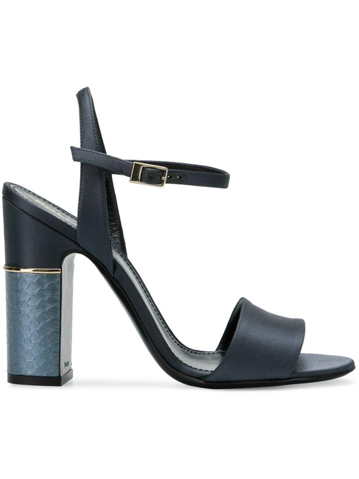Pollini Textured-heel Sandals - Blue