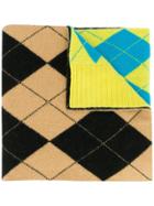 Pringle Of Scotland Argyle Intarsia Scarf - Yellow