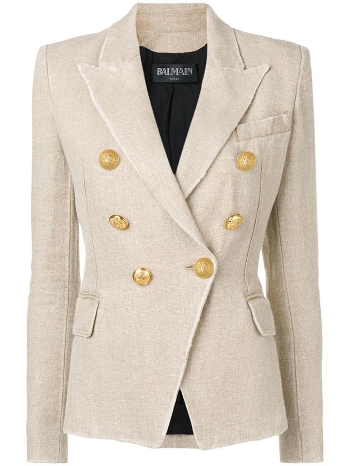 Balmain Button-embellished Blazer - Neutrals