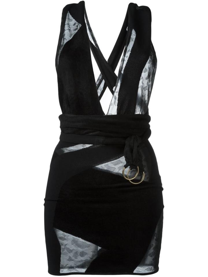 Roberto Cavalli Sheer Short Dress