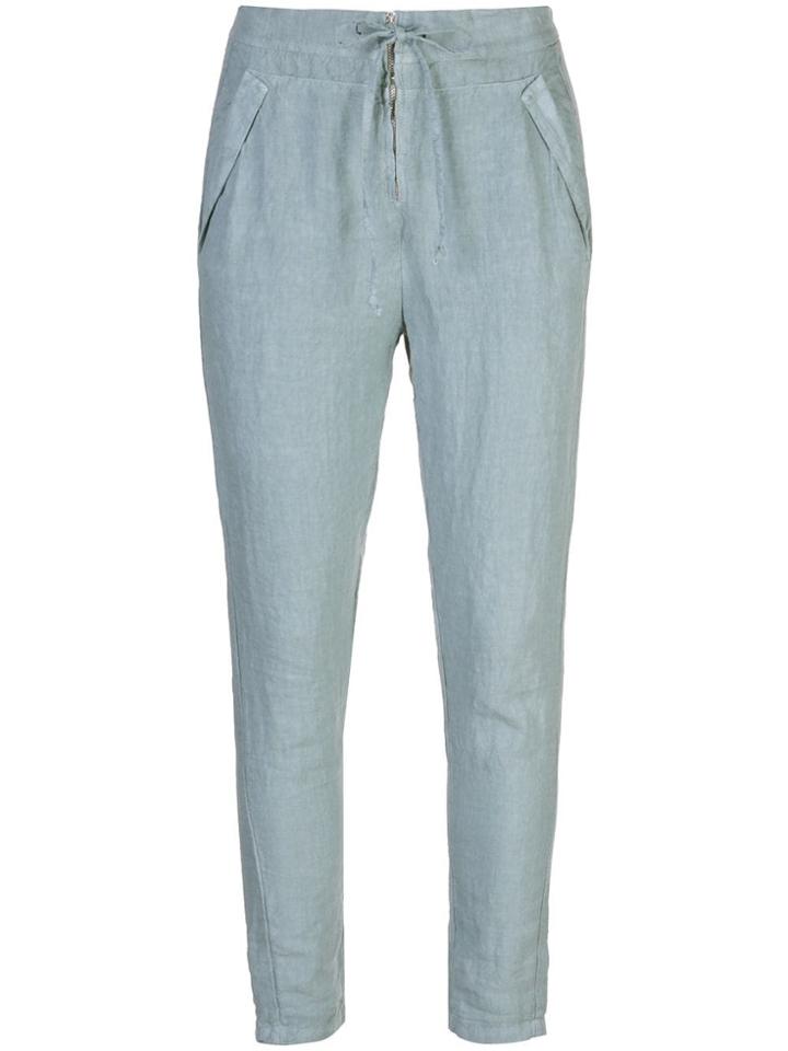 Transit Drawstring Cropped Trousers - Blue