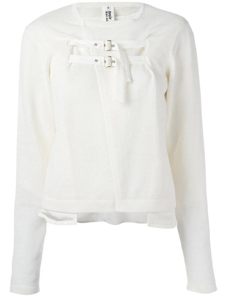 Comme Des Garçons Noir Kei Ninomiya Double Strap Jumper - White