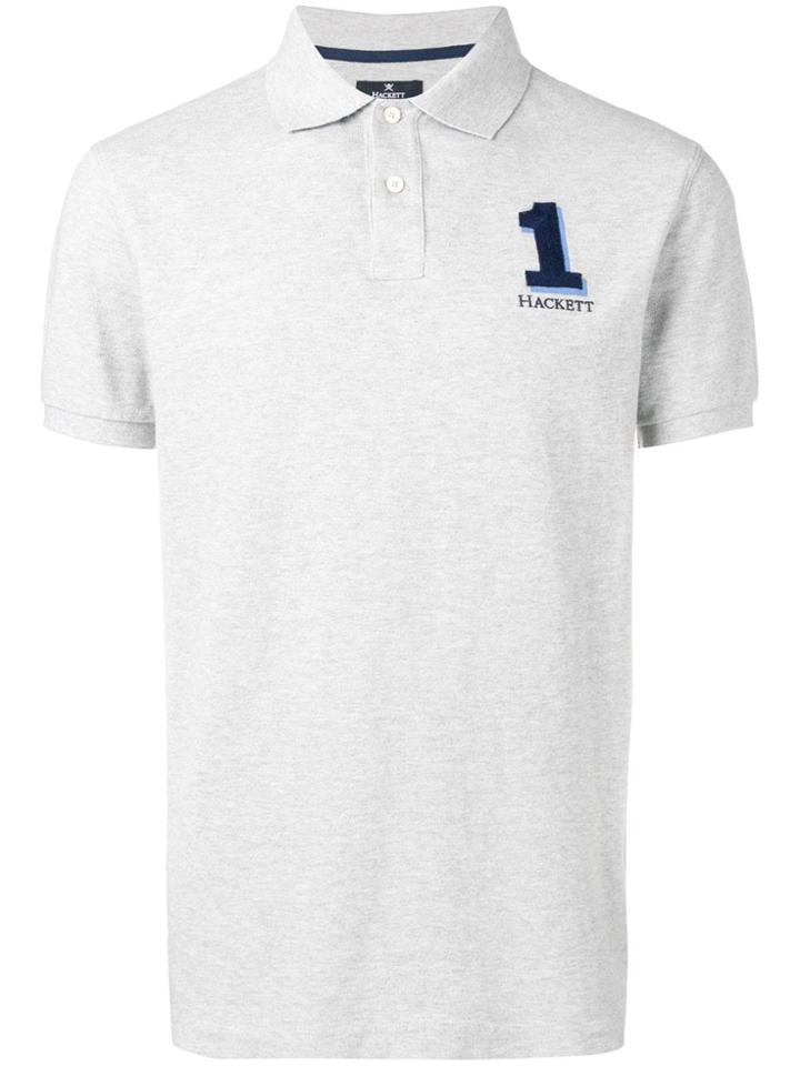 Hackett Number 1 Logo Polo Shirt - Grey