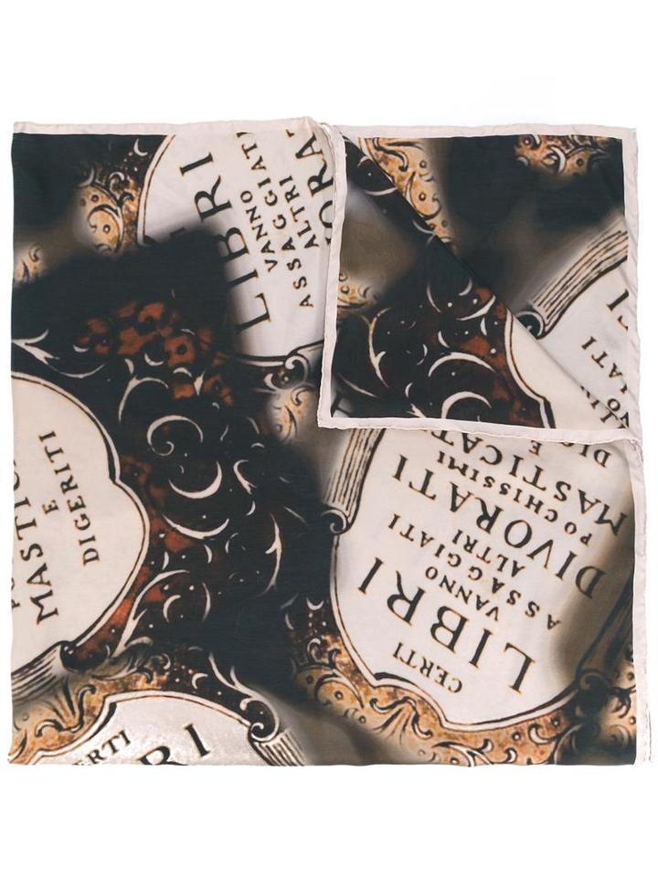 Monica Sarti 'library' Scarf, Women's, Brown, Silk