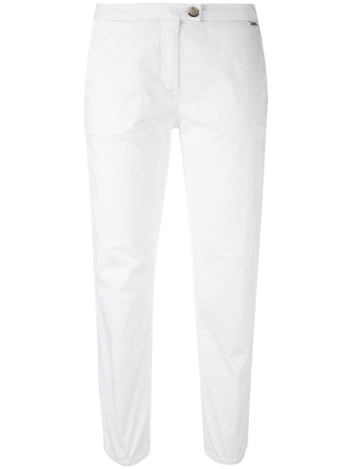 Woolrich - Slim Cropped Trousers - Women - Cotton - 27, White, Cotton
