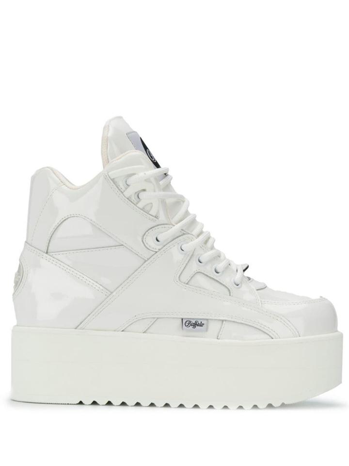 Buffalo Chunky Platform Trainers - White