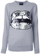 Markus Lupfer Sequin Appliqué Pullover, Women's, Size: Xs, Grey, Cashmere/wool