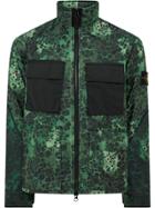 Stone Island Alligator Camouflage Print Jacket - Green