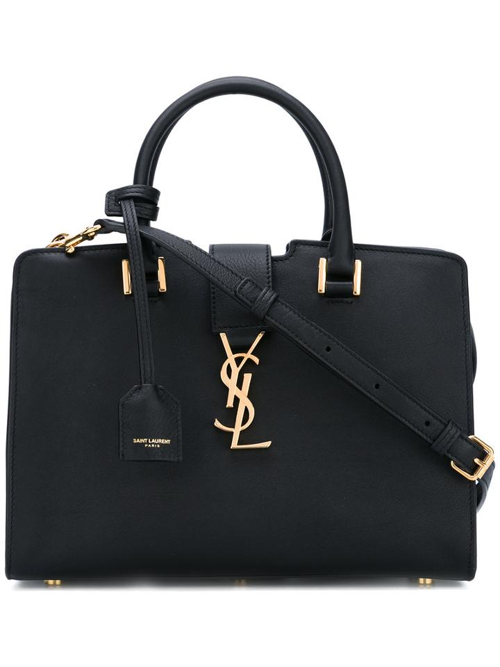 Saint Laurent Cabas Bag, Women's, Black, Calf Leather