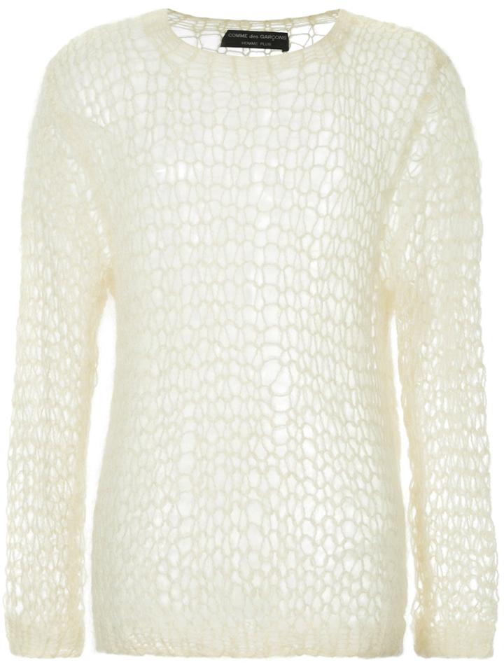 Comme Des Garçons Vintage Loose-knit Jumper - White