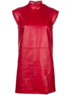 Miu Miu Leather Mini Dress - Red