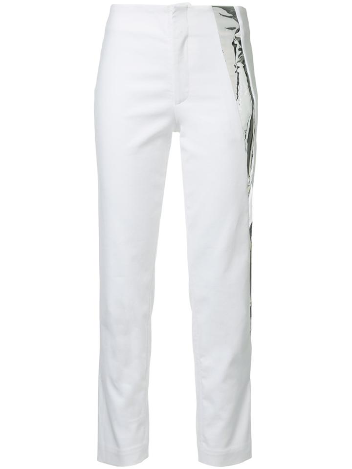 Juan Hernandez Daels Tira Slim-fit Trousers - White
