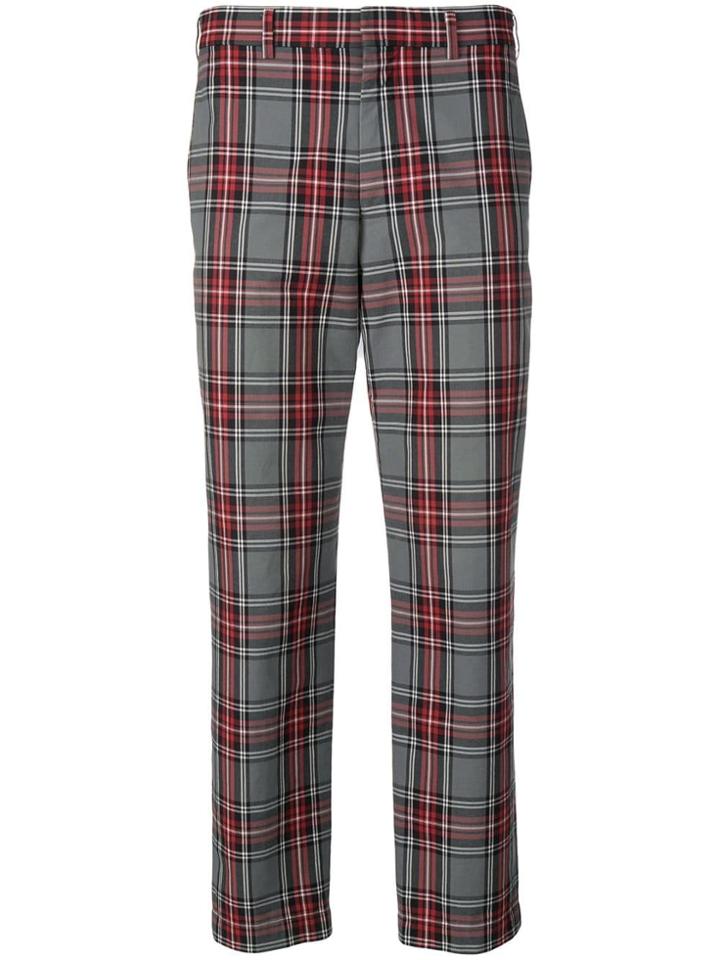 Comme Des Garçons Vintage Plaid Slim Trousers - Grey