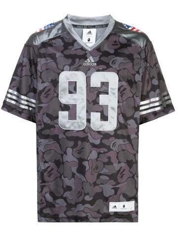 Bape X Adidas Abc Camouflage Football Jersey - Grey