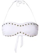 Moschino Studded Bikini Top - White