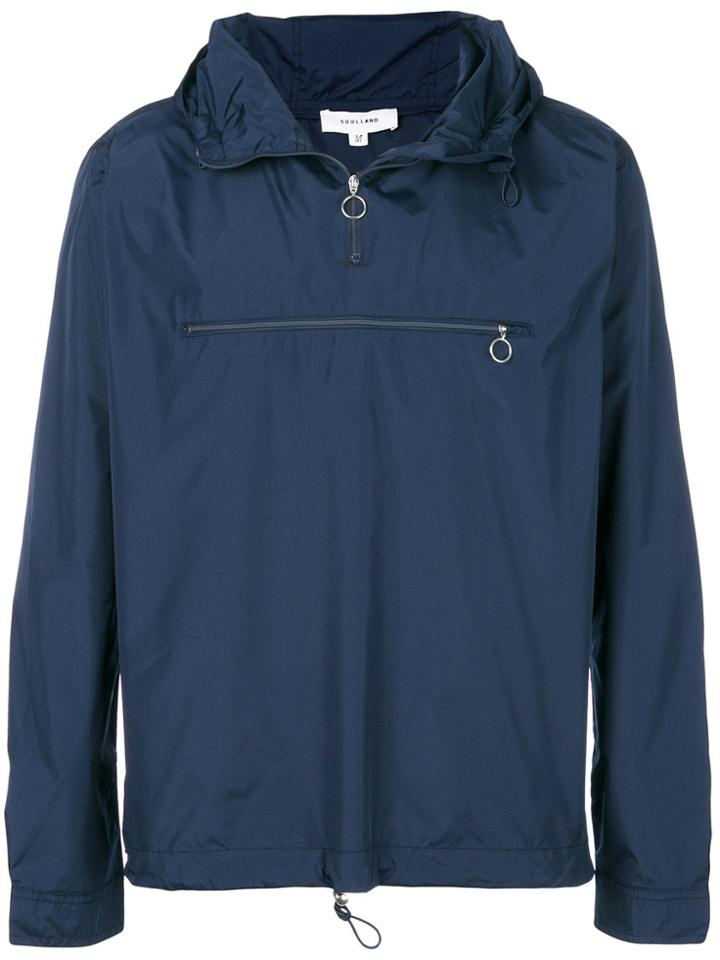 Soulland Zipped Windbreaker - Blue