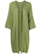 Caravana Fringe Hem Open Front Vest - Green