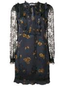 Coach Lace Sleeve Dress - Black