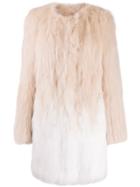 Yves Salomon Oversized Ombré-effect Coat - Pink