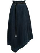 Aula Asymmetric Denim Skirt - Blue