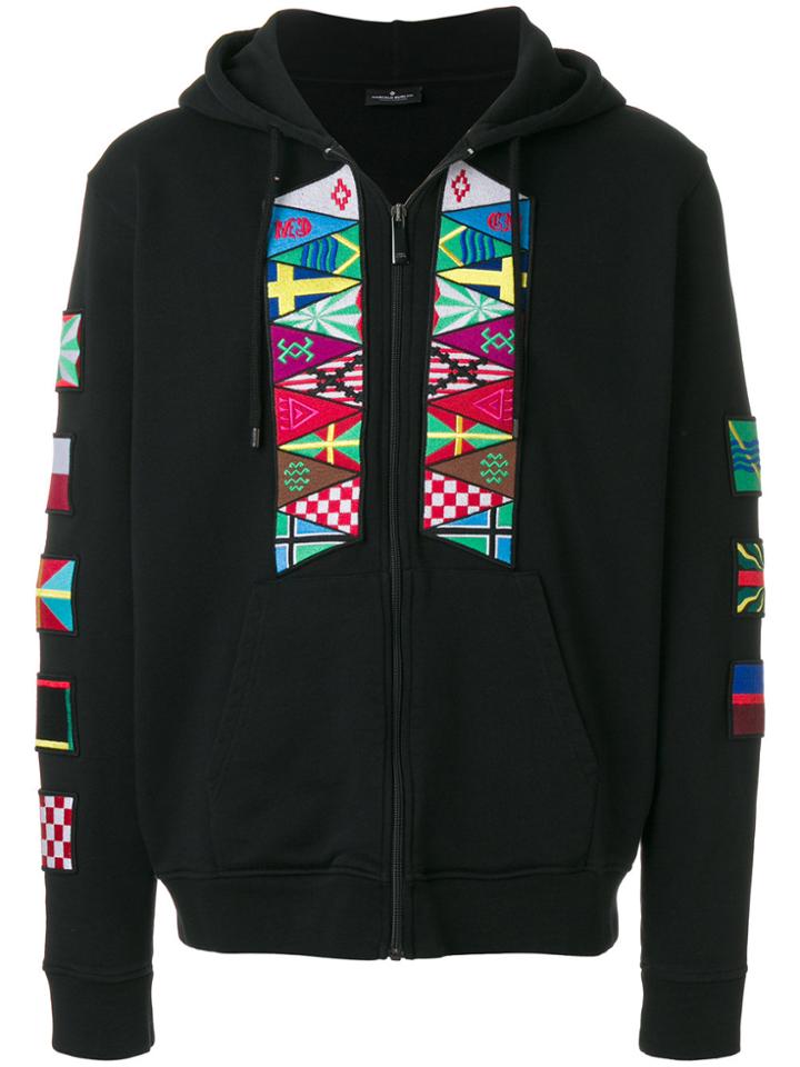 Marcelo Burlon County Of Milan Flags Zipped Hoodie - Black