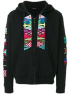 Marcelo Burlon County Of Milan Flags Zipped Hoodie - Black