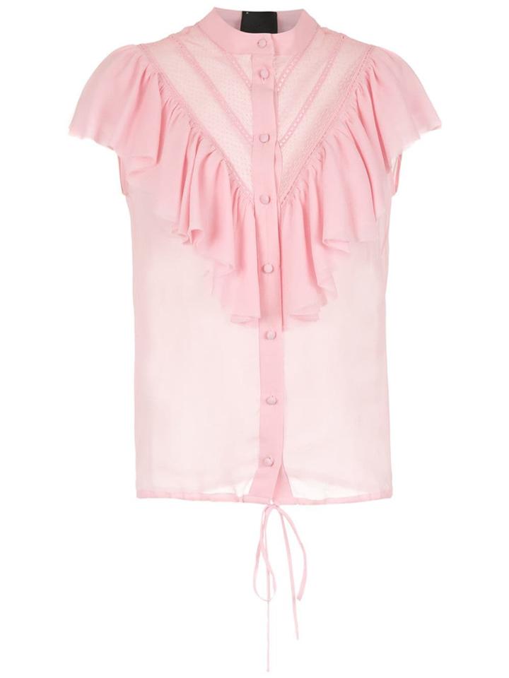 Andrea Bogosian Ruffled Silk Shirt - Pink