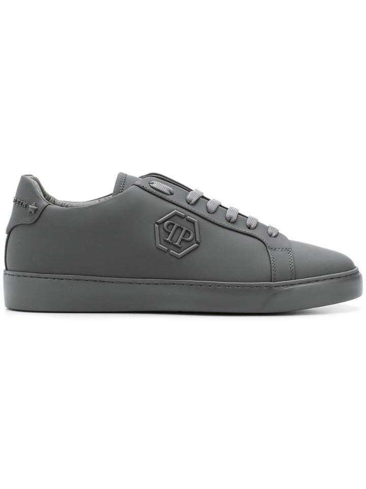 Philipp Plein Logo Plaque Sneakers - Grey