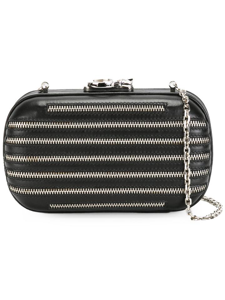 Corto Moltedo Susan C Star Clutch, Women's, Black, Nappa Leather/silk Satin/metal (other)