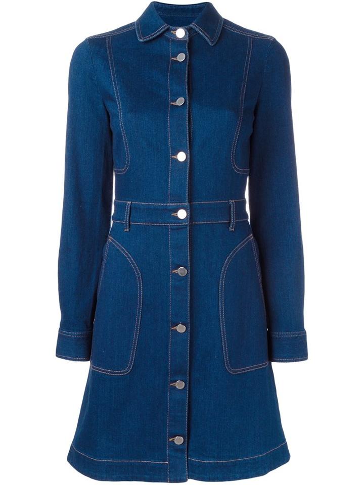 Stella Mccartney Denim Mini Dress, Women's, Size: 42, Blue, Cotton/polyester/spandex/elastane