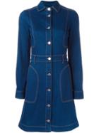 Stella Mccartney Denim Mini Dress, Women's, Size: 42, Blue, Cotton/polyester/spandex/elastane