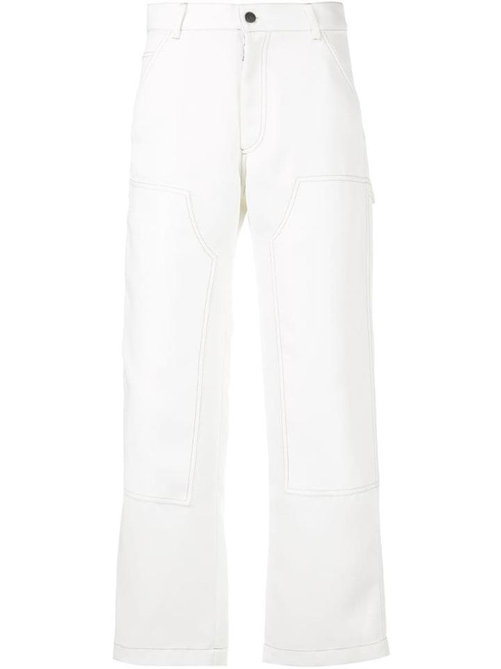 Nomia Stitch Detail Ankle Trousers - White