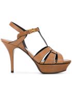 Saint Laurent Tribute 105 Sandals - Brown