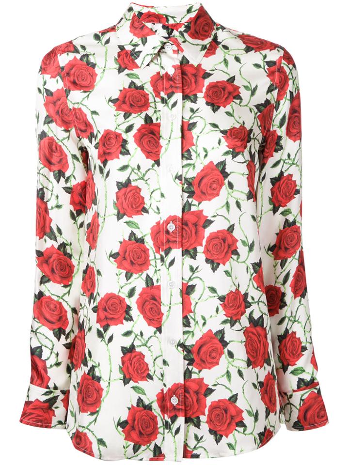 Alexander Wang Rose Print Shirt - White