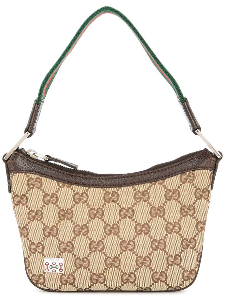 Gucci Vintage Gg Supreme Sherry Line Handbag - Brown