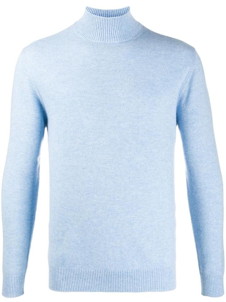 N.peal Funnel Neck Jumper - Blue