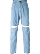 69 Slit Denim Pants, Adult Unisex, Size: 32, Blue, Cotton