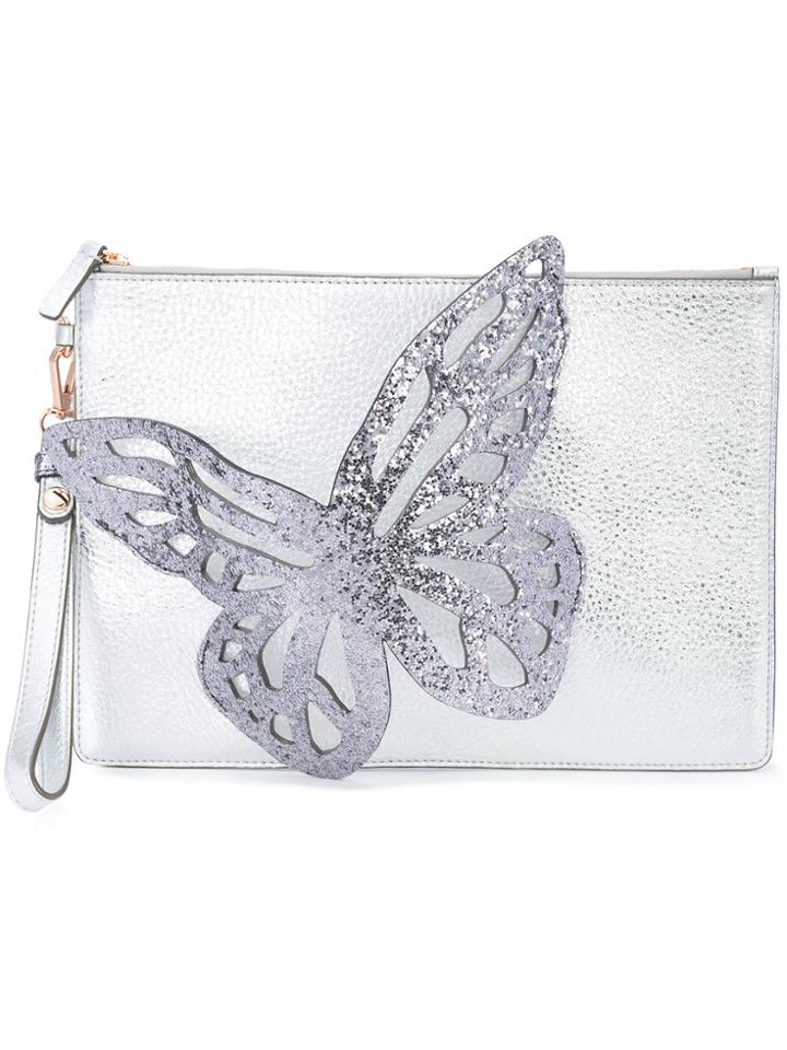 Sophia Webster Butterfly Applique Clutch Bag - Black
