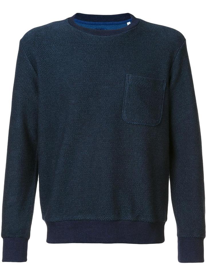 Blue Blue Japan Chest Pocket Sweatshirt, Men's, Size: Small, Cotton