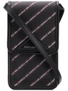 Karl Lagerfeld K/stripe Logo Super Mini Bag - Black