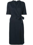 Filippa-k Short-sleeved Wrap Dress - Blue