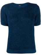 A.p.c. Textured Knit Sweater - Blue
