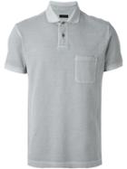 Z Zegna Chest Pocket Polo Shirt, Men's, Size: Xl, Grey, Cotton