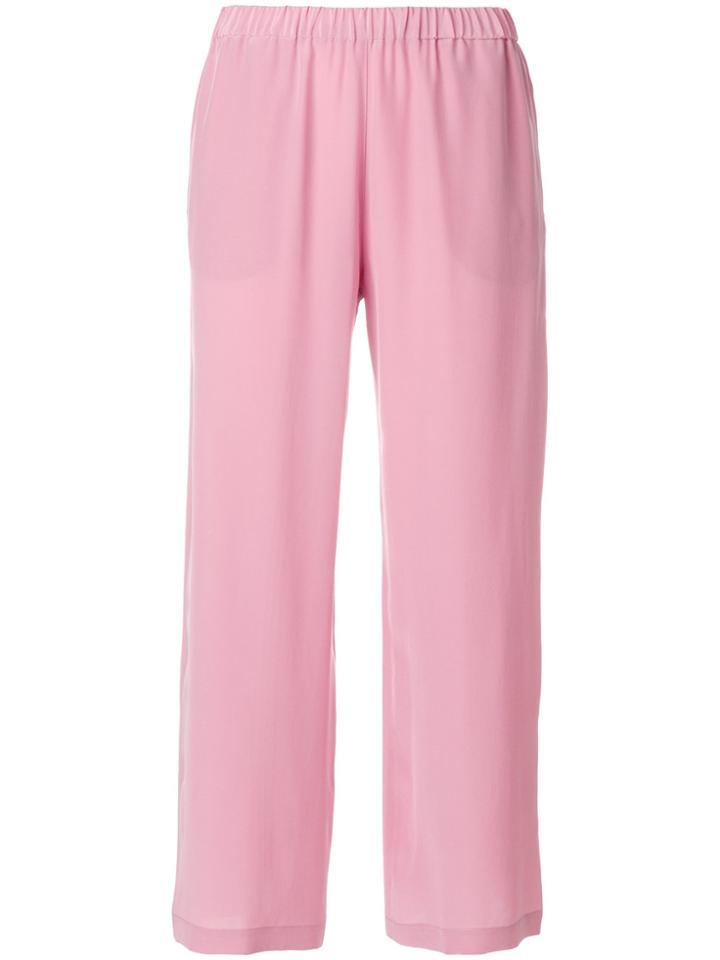 Aspesi Cropped Palazzo Pants - Pink & Purple