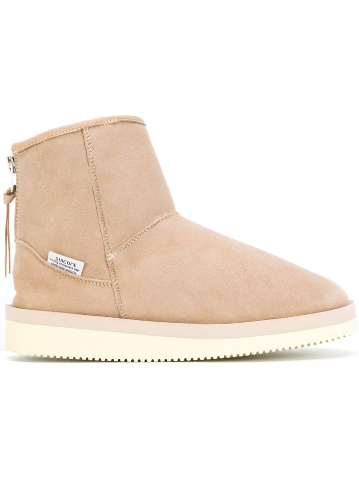 Suicoke Rear Zip Boots - Nude & Neutrals