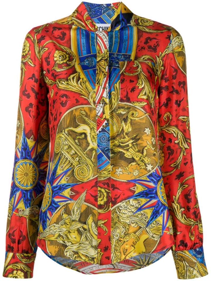 Moschino Printed Silk Shirt - Red