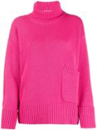 Lamberto Losani Patch Pocket Sweater - Pink